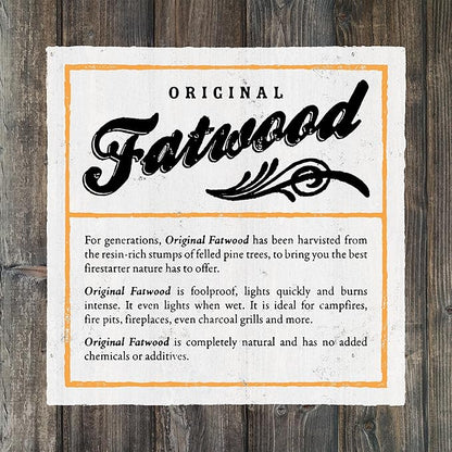 Fatwood Fire Starter Sticks 25lb Box - Indoor or Outdoor All Natural Pine Fire Starters for Campfires, Fireplace, Firepit, Wood Stove, or BBQ Grill - Kindling Wood Firewood Lighter by Pure Garden