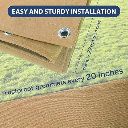 10’x20’ Canvas Tarps Heavy Duty Waterproof Tarpaulins with Aluminum Grommets,UV Resistant, 22Mil Multipurpose Drop Cloth, 14oz Cover Sheet for Outdoor and Indoor Use with Ropes Yellow