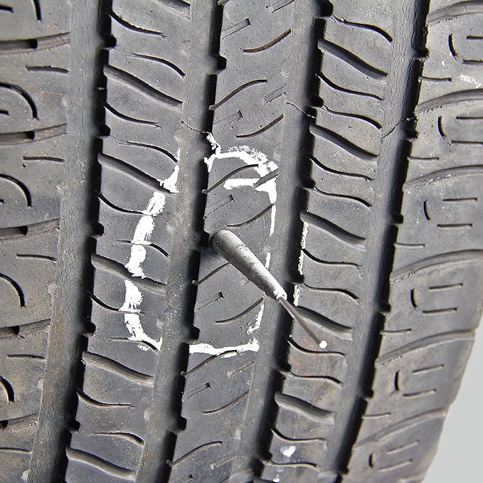 Myers Tire Supply Patch Rubber Company Plug and Patch Kit 3/8” – Includes 20 Plug Stems & 25 RMR Small Round Tire Repair Patches – Heavy-Duty Tire Injury Repair Kit