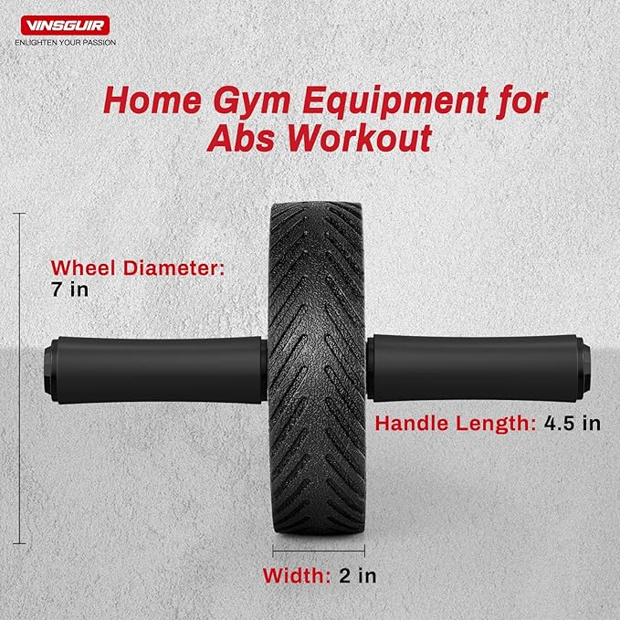 Vinsguir Ab Roller Wheel - Ab Workout Equipment for Abdominal & Core Strength Training, Home Gym Fitness Equipment with Knee Pad Accessories for Men Women