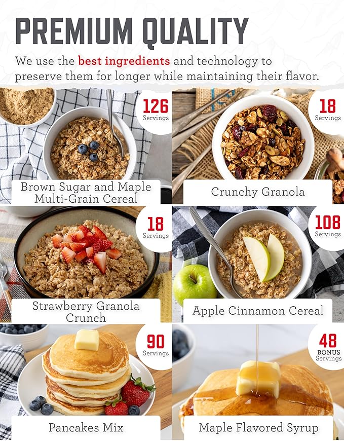 ReadyWise Emergency Food Supply - 1080 Servings, 9 Buckets, Freeze Dried & Dehydrated Package of Long Term Meals, Survival Kit for Camping, Prepper Food Storage Supplies, up to 25 Year Shelf Life