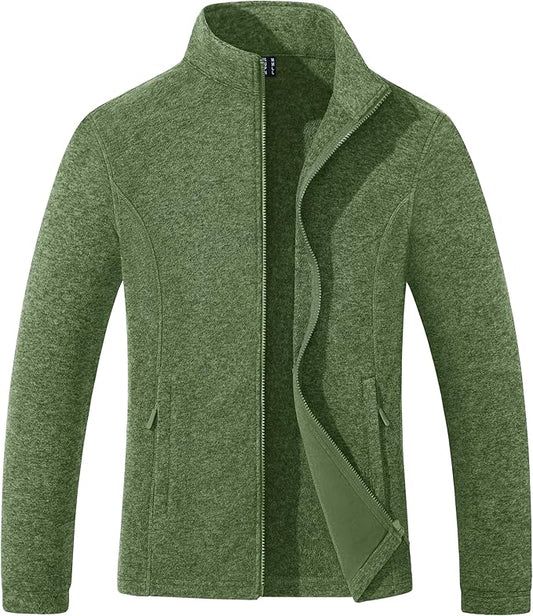 MAGCOMSEN Fleece Jacket Women Zip UP Lightweight Soft Polar Warm Winter Jackets for Women with Pockets Outdoor Hiking