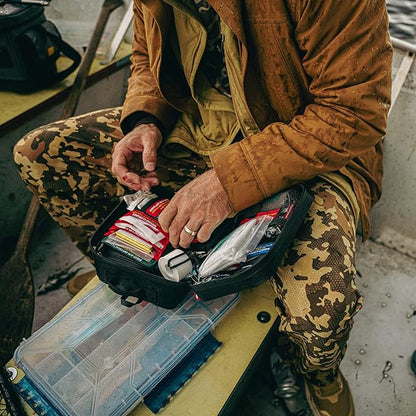 Uncharted Supply Co. First Aid Plus – Waterproof First Aid & Survival Kit with Rip-Away MOLLE Backer – Packed with Medical Supplies & Tools for Trucks, Boats, ATVs, and Outdoor Emergencies