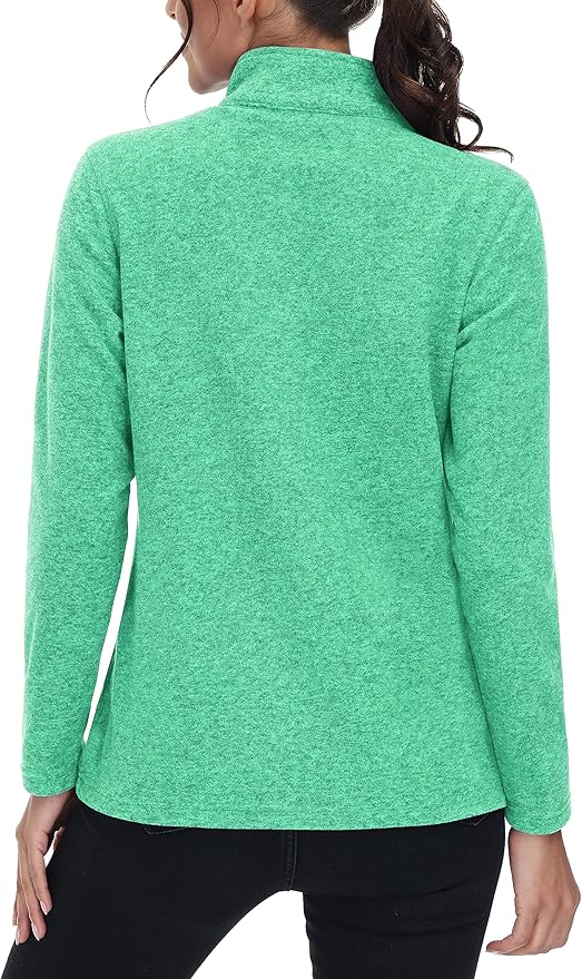 MAGCOMSEN Fleece Jacket Women Zip UP Lightweight Soft Polar Warm Winter Jackets for Women with Pockets Outdoor Hiking