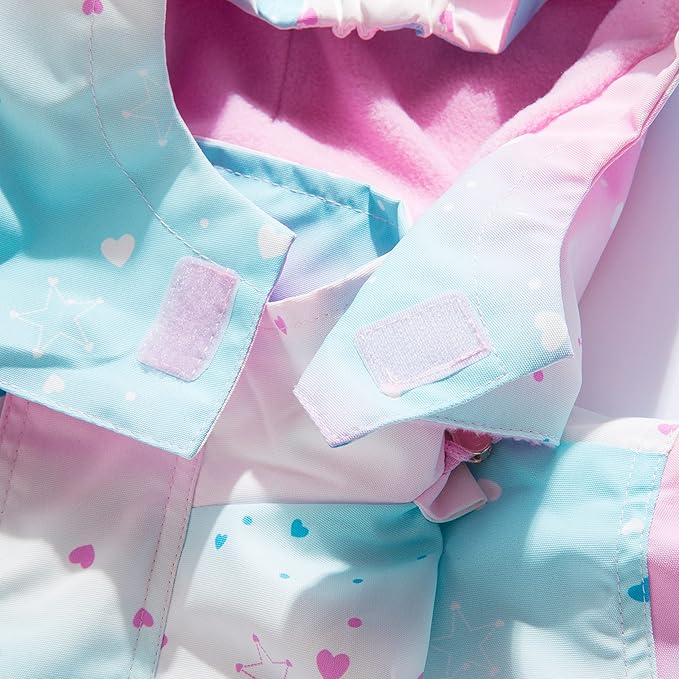 MGEOY Boys Girls Rain Jackets Lightweight Waterproof Hooded Raincoats Windbreakers for Kids 4-14Y