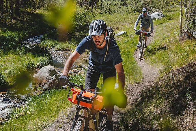 AEROE Spider Handlebar Cradle Bike Bag Carrier, Front Bike Rack Fits all Mountain, Gravel, Road and Electric Bikes, Easy to Install and Use, Carry any type of Front Roll Dry Bag, Bag, Tent up to 11lbs