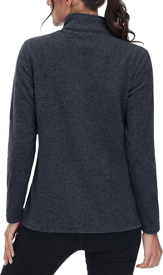 MAGCOMSEN Fleece Jacket Women Zip UP Lightweight Soft Polar Warm Winter Jackets for Women with Pockets Outdoor Hiking