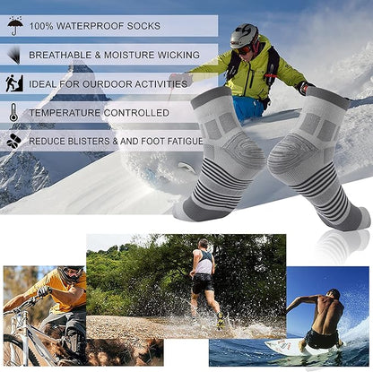 RANDY SUN Waterproof Socks, Unisex Hiking Wading Trail Running Kayaking Crew Socks