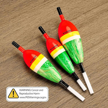 THKFISH Fishing Floats Balsa Wood Slip Bobbers, Fishing Bobbers Stick Slip Bobber for Fishing Crappie Bluegill Trout Bass Panfish Catfish Walleye 5PCS