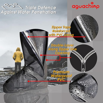Waterproof Shoe Covers - Unisex Rain & Snow Boot Covers, Reusable Cycling & Gardening Overshoes