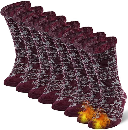 Sunew Warm Thermal Socks 4 Pack, Mens Womens Winter Heated Outdoor Skiing Thermal Socks