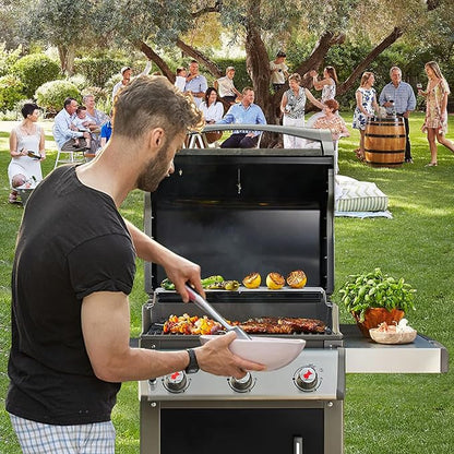 7638 Grill Grates for Weber Spirit 300 Series, E-310 E-330 S-310 S-315 17.5” Cast Iron Grates Replacement Parts for Weber Spirit 2 Burner Gas Grill, 2 Pack