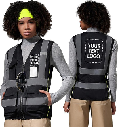 A-SAFETY High Visibility Reflective Safety Vest Customize Logo (XS-8XL)