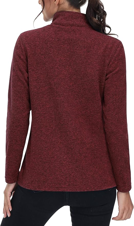 MAGCOMSEN Fleece Jacket Women Zip UP Lightweight Soft Polar Warm Winter Jackets for Women with Pockets Outdoor Hiking