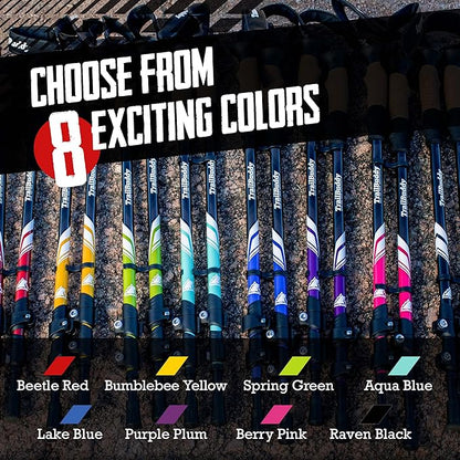 TrailBuddy Trekking Poles – Lightweight 7075 Aluminum Hiking Poles for Women, Men & Seniors – Collapsible Walking Sticks for Travel, Trails & Balance