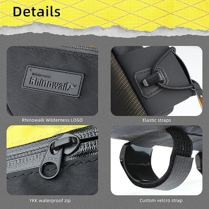 Rhinowalk Bike Top Tube Bag Bicycle Front Frame Bag Waterproof Bike Bag 1.2L with Dual Side Mesh Pockets Perfect for MTB Road Bike Cycling Commuting and Outdoor Adventures