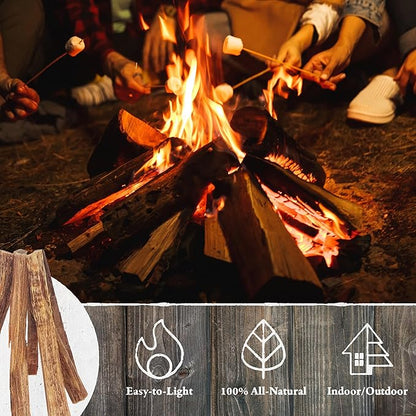 Fatwood Fire Starter Sticks 25lb Box - Indoor or Outdoor All Natural Pine Fire Starters for Campfires, Fireplace, Firepit, Wood Stove, or BBQ Grill - Kindling Wood Firewood Lighter by Pure Garden