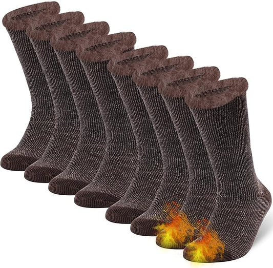 Sunew Warm Thermal Socks 4 Pack, Mens Womens Winter Heated Outdoor Skiing Thermal Socks