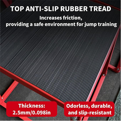 Heavy-Duty Steel Reinforced Jump Box -12 "Anti-Slip Sports Reinforcement Box, Fitness Box Jump, Exercise Step Platform, Strength Training, Suitable for Home and Gym