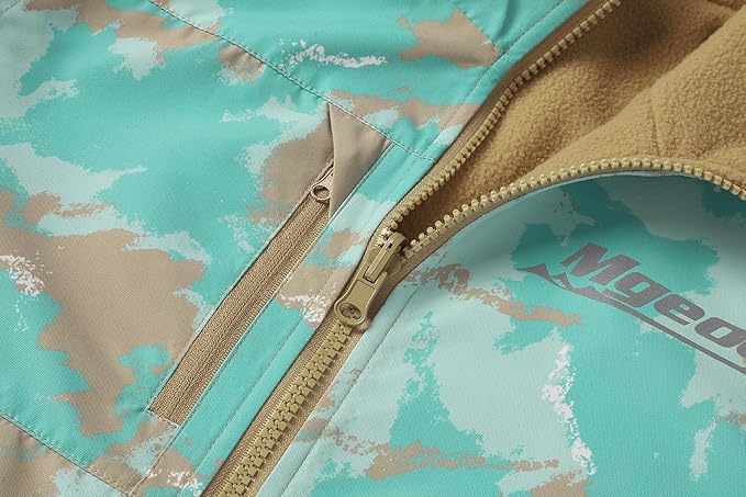 MGEOY Boys Girls Rain Jackets Lightweight Waterproof Hooded Raincoats Windbreakers for Kids 4-14Y