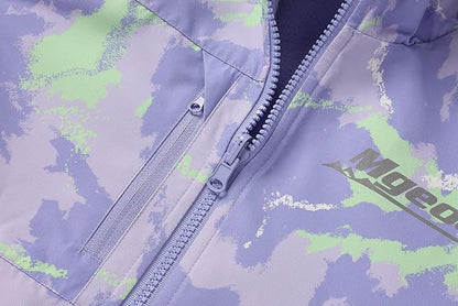 MGEOY Boys Girls Rain Jackets Lightweight Waterproof Hooded Raincoats Windbreakers for Kids 4-14Y