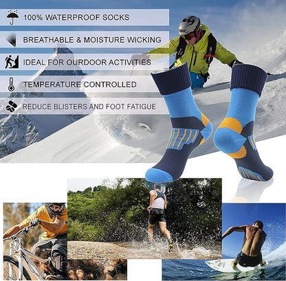 RANDY SUN Waterproof Socks, Unisex Hiking Wading Trail Running Kayaking Crew Socks