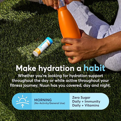Nuun Zero Sugar Hydration Electrolyte Tablets - Sodium, Potassium, Chloride, Calcium, Magnesium, Light & Delicious Fruit Flavors, No Sugar, Gluten Free, Vegan, Wild Strawberry (80 Total Servings)