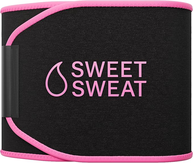 Sports Research Sweet Sweat Waist Trimmer (Core Series) - Premium Sweat Enhancing Fitness Band for Women & Men