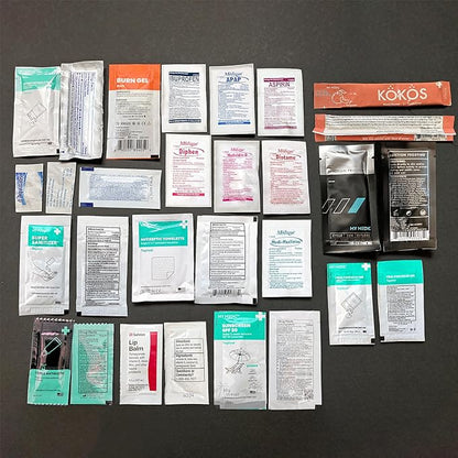 My Medic Sidekick - Camping Hiking and Backpacking First Aid Kit - 70 Items - HSA and FSA Eligible - Small Ifak Great for Travel or Motorcycle - Portable Emergency Kit – Red