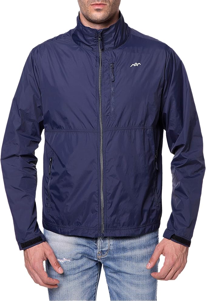 TRAILSIDE SUPPLY CO. Mens Windbreaker Jackets Lightweight Packable Jacket,Windproof and Dustproof