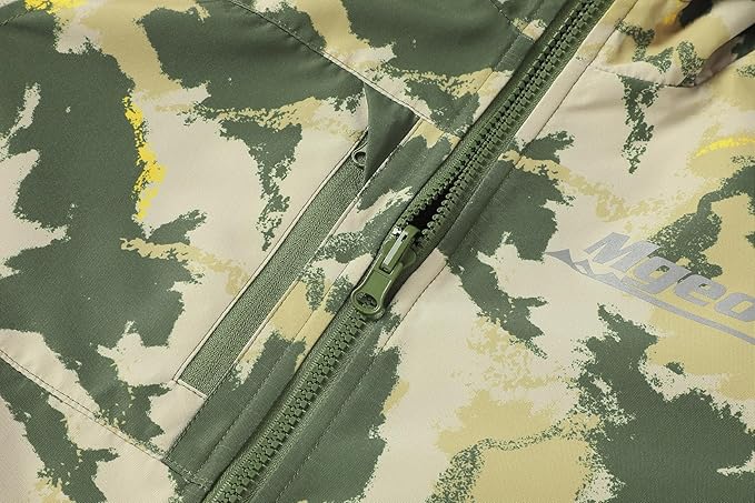 MGEOY Boys Girls Rain Jackets Lightweight Waterproof Hooded Raincoats Windbreakers for Kids 4-14Y