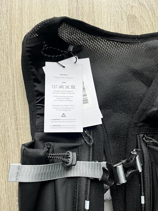 Running Hydration Vest for Women and Men. Reflective, 8 Pocket, Quick Dry, Water-Resistant, Breathable, Adjustable Backpack for Runs, Hiking, Cycling, Trails, Marathons