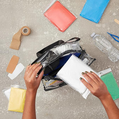 Juvale Disposable Rain Ponchos for Adults - 20-Pack, One Size, Clear Hooded - Plastic Ponchos Bulk & Emergency Rain Gear for Camping & Festivals