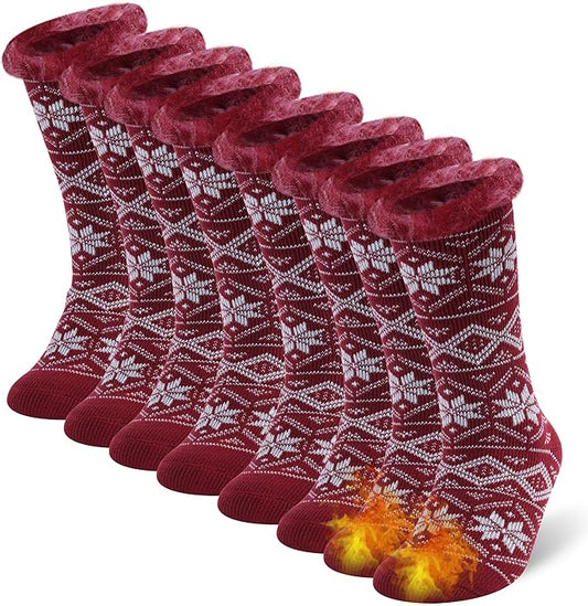 Sunew Warm Thermal Socks 4 Pack, Mens Womens Winter Heated Outdoor Skiing Thermal Socks