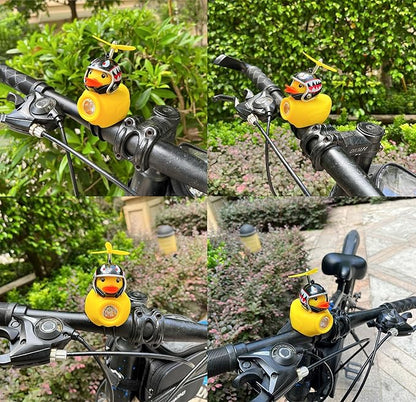 Lovely Yellow Duck Bike Bell, Kids Bike Horn, Rubber Yellow Duck Bicycle Accessories with LED Light - for Kids Toddler Children Adults Sport Outdoor