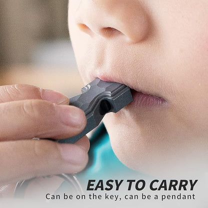 TISUR Titanium Emergency Whistle,EDC Safety Whistles Necklace Loud up to 120db,Survival Whistles for Survival,Hiking,Camping,Pets Training