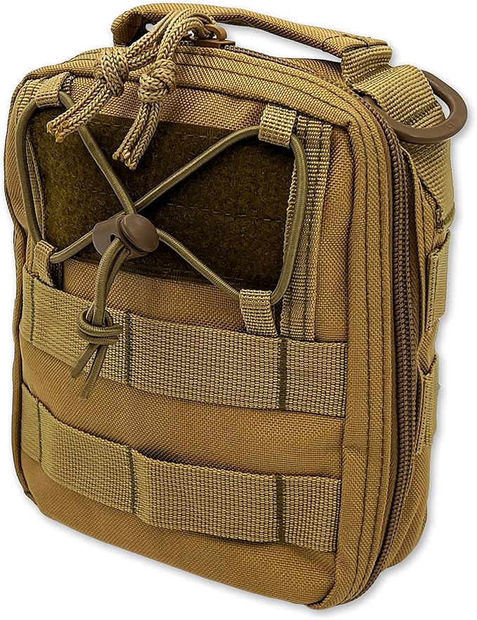 Lightning X Products Premium Nylon MOLLE Emergency Kit, Ideal for Tactical Medics, Military, Outdoor Enthusiasts (8" x 6.5" x 3")