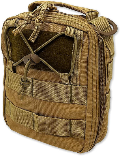 Lightning X Products Premium Nylon MOLLE Emergency Kit, Ideal for Tactical Medics, Military, Outdoor Enthusiasts (8" x 6.5" x 3")