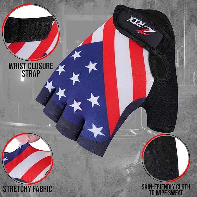 ZRIX Well Vented Weight Lifting Gym Workout Gloves with Wrist Wrap Support for Men & Women & Adult, Full Palm Protection, Training, Fitness, Hanging, Pull ups, Cycling & Hand Grip Gloves