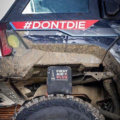 Uncharted Supply Co. First Aid Plus – Waterproof First Aid & Survival Kit with Rip-Away MOLLE Backer – Packed with Medical Supplies & Tools for Trucks, Boats, ATVs, and Outdoor Emergencies