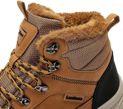 Lamincoa Mens Snow Boots Water Resistant Hiking Boots for Men Non-slip Winter Outdoor Warm Comfort Camping Backpacking Shoe