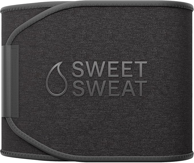 Sports Research Sweet Sweat Waist Trimmer (Core Series) - Premium Sweat Enhancing Fitness Band for Women & Men