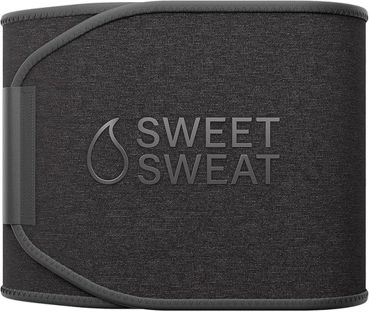 Sports Research Sweet Sweat Waist Trimmer (Core Series) - Premium Sweat Enhancing Fitness Band for Women & Men