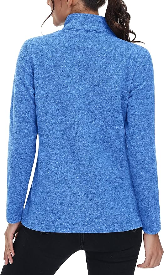 MAGCOMSEN Fleece Jacket Women Zip UP Lightweight Soft Polar Warm Winter Jackets for Women with Pockets Outdoor Hiking