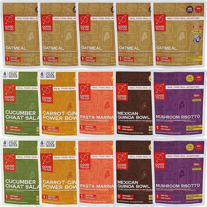 GOOD TO-GO 5-Day Emergency Food Kit | Survival Food, Easy to Prepare | Just Add Water Camping & Backpacking Meals | Good To-Go Dehydrated Meals Taste Better Than Freeze Dried MRE