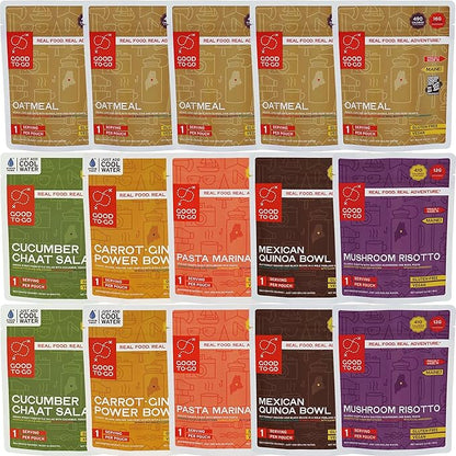 GOOD TO-GO 5-Day Emergency Food Kit | Survival Food, Easy to Prepare | Just Add Water Camping & Backpacking Meals | Good To-Go Dehydrated Meals Taste Better Than Freeze Dried MRE
