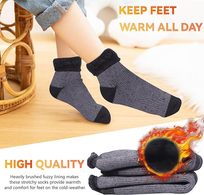 Sunew Warm Thermal Socks 4 Pack, Mens Womens Winter Heated Outdoor Skiing Thermal Socks