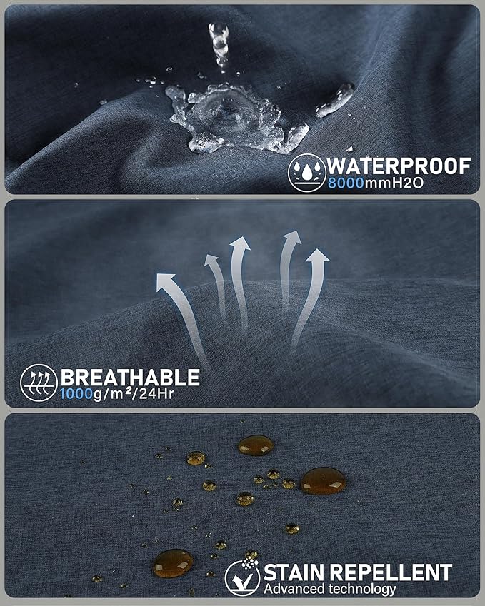 33,000ft Women's Lightweight Softshell Jacket Fleece Lined Windbreaker Waterproof Warm Jacket for Running Golf Hiking