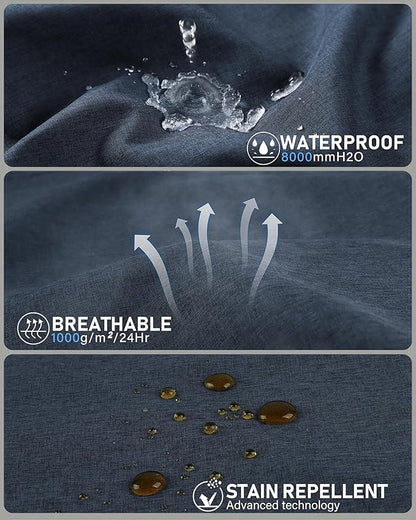 33,000ft Women's Lightweight Softshell Jacket Fleece Lined Windbreaker Waterproof Warm Jacket for Running Golf Hiking