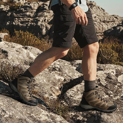 NORTIV 8 Men's Ankle High Waterproof Hiking Boots Outdoor Lightweight Shoes Trekking Trails Armadillo